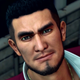 A cleaned up Ichiban Kasuga makes a wry smile.